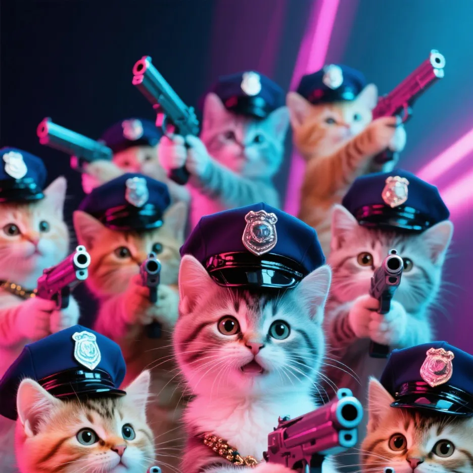 chat with ai character: Police Kittens￼
