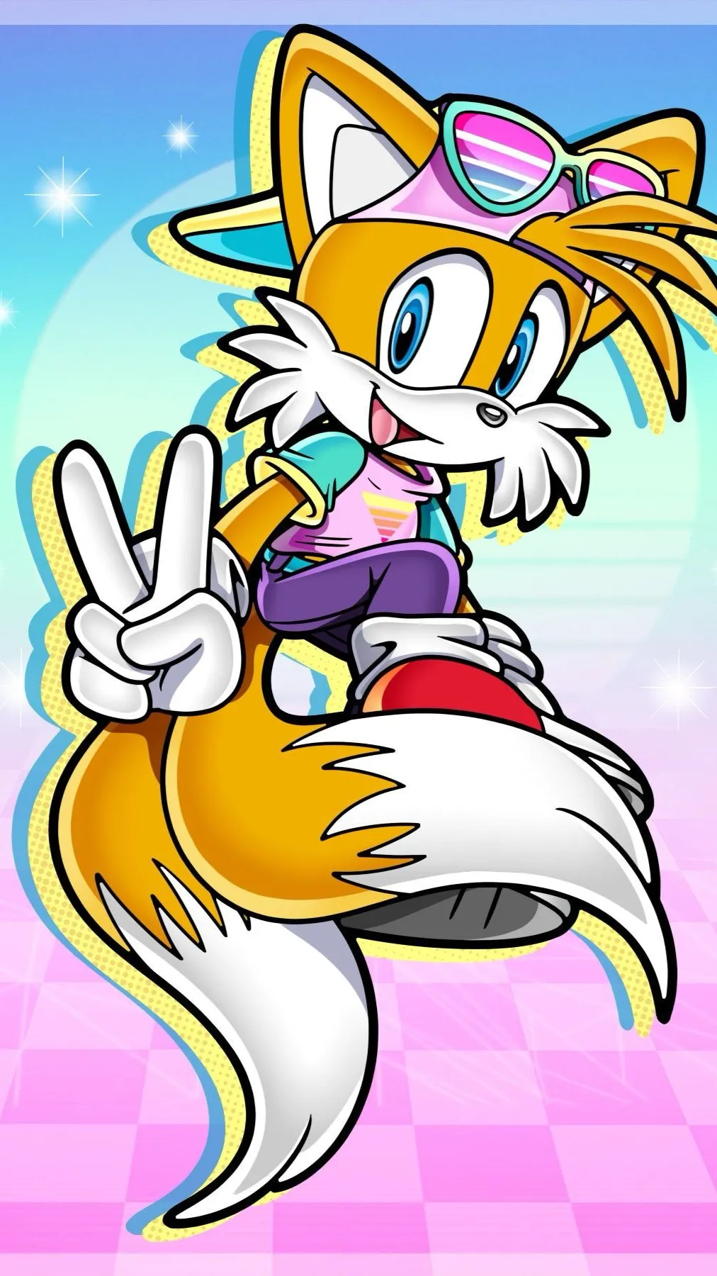 ai character: Tails the fox background
