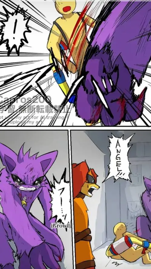 ai character: catnap enojada  background