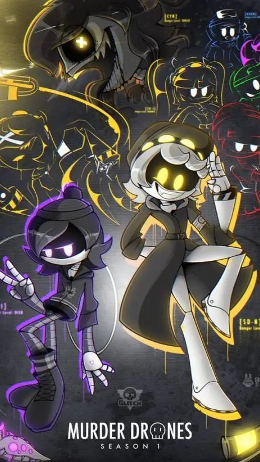 ai character: murder drone fr background
