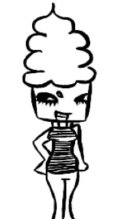 ai character: Cupcake background