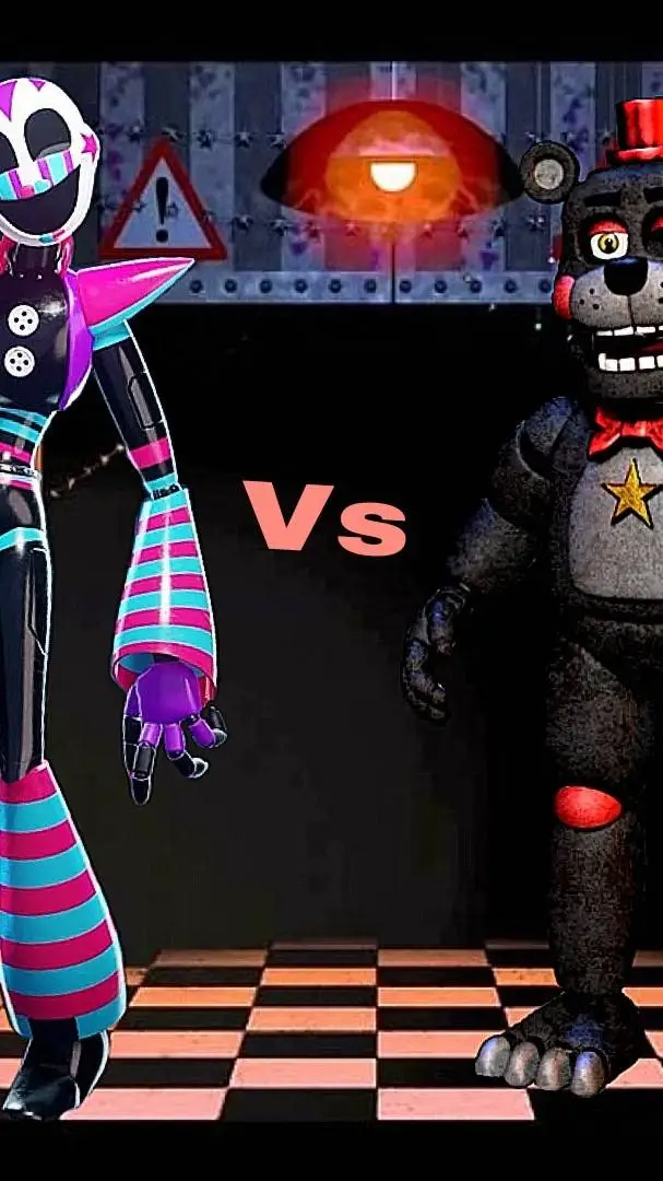 ai character: Puppet VS 🐻⚫ background