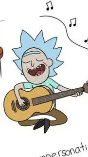 ai character: Tiny Rick  background
