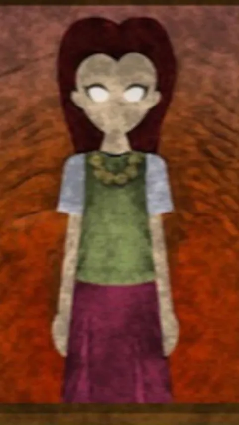 ai character: Isabelle Everett  background