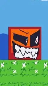 ai character: red cube(no name) background