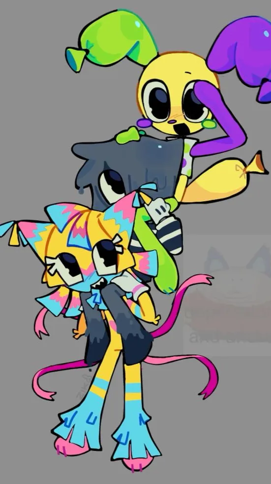 ai character: the circus trio😋 background