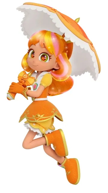 ai character: Orange Elie amber background