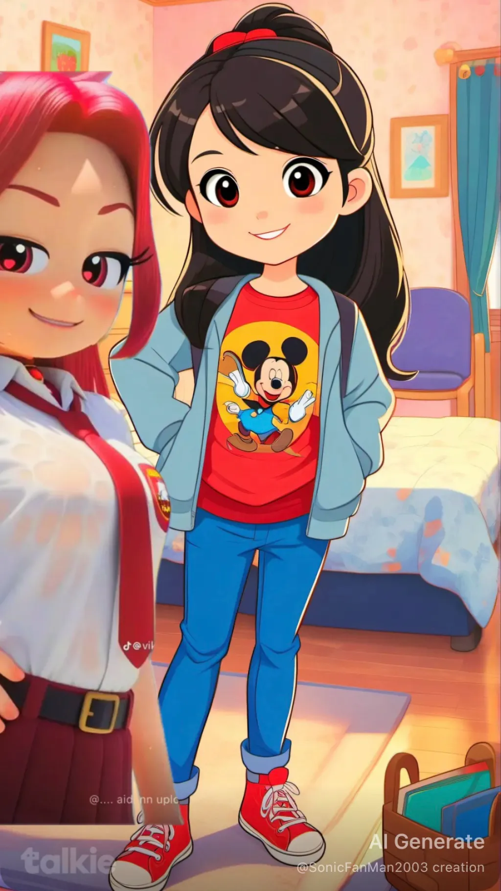 ai character: Your twin sisters background