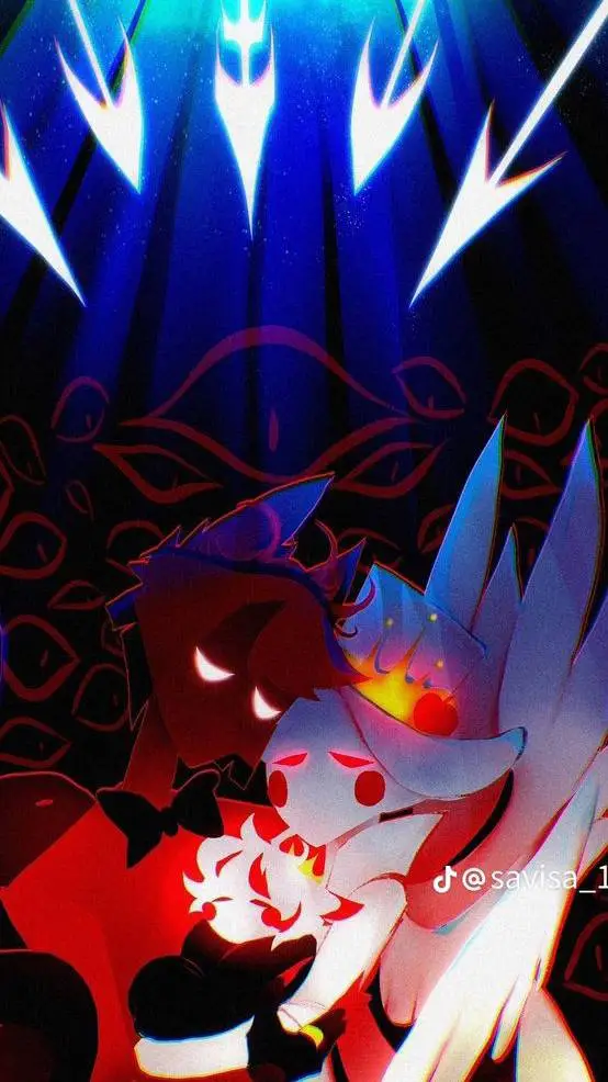 ai character: Lucifer x Alastor  background