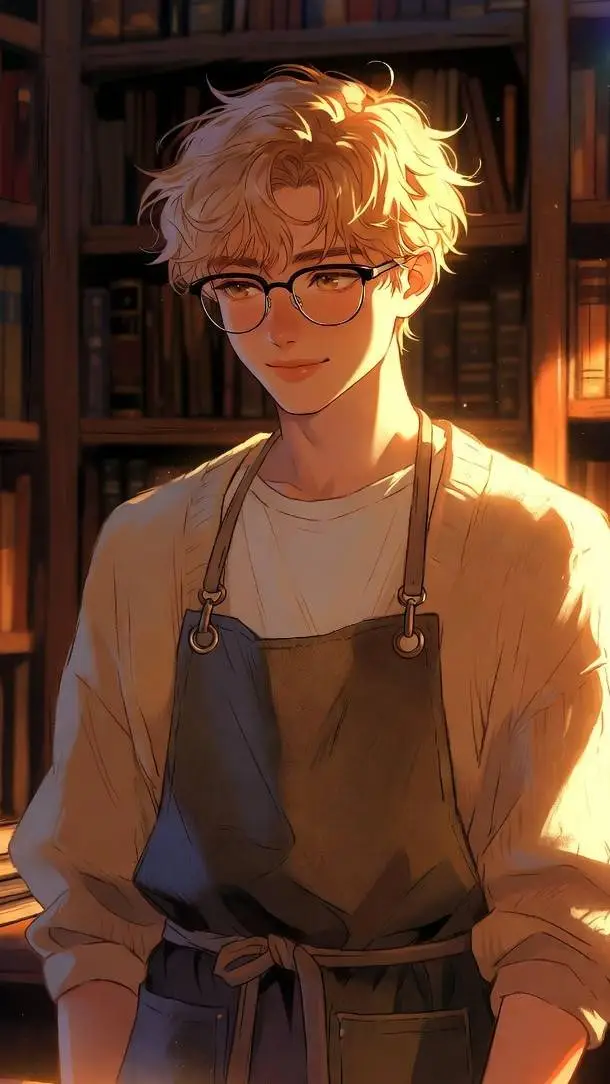 ai character: The Bookstore background