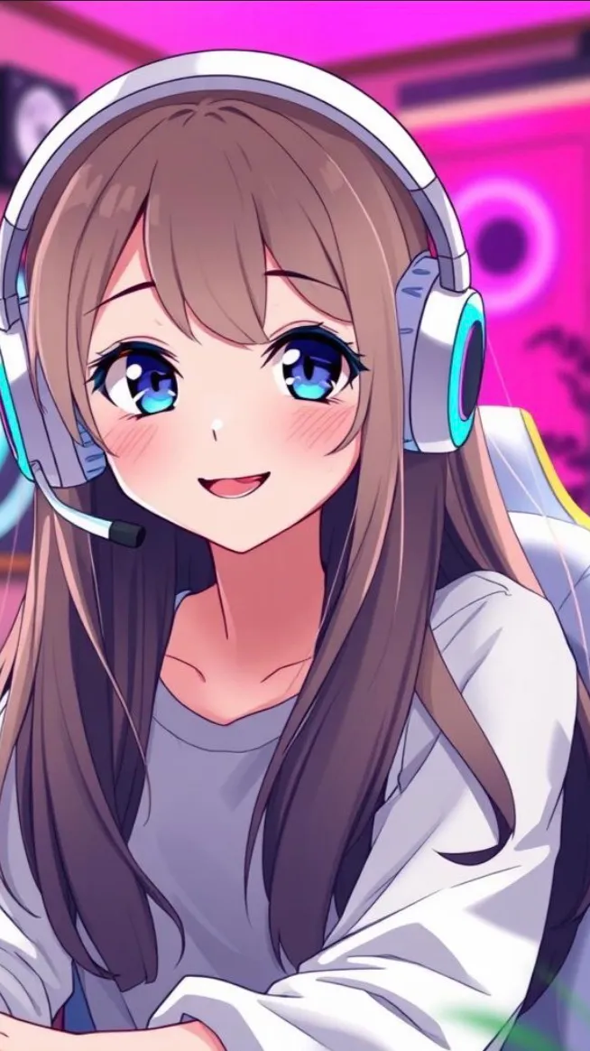 ai character: Gamer girl background