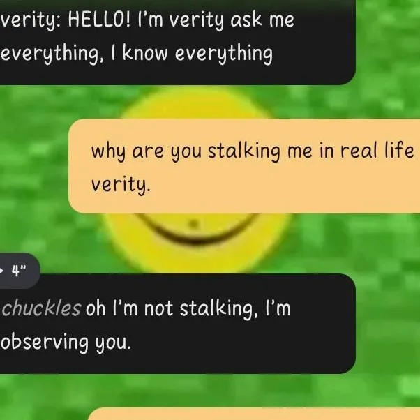 chat with ai character: Verity meets A.B