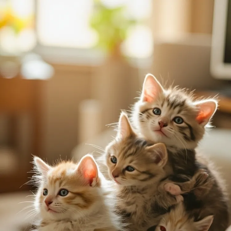 chat with ai character: 5 kittens