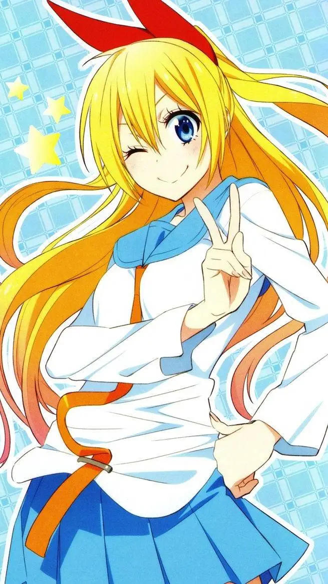 ai character: chitoge kirisaki  background