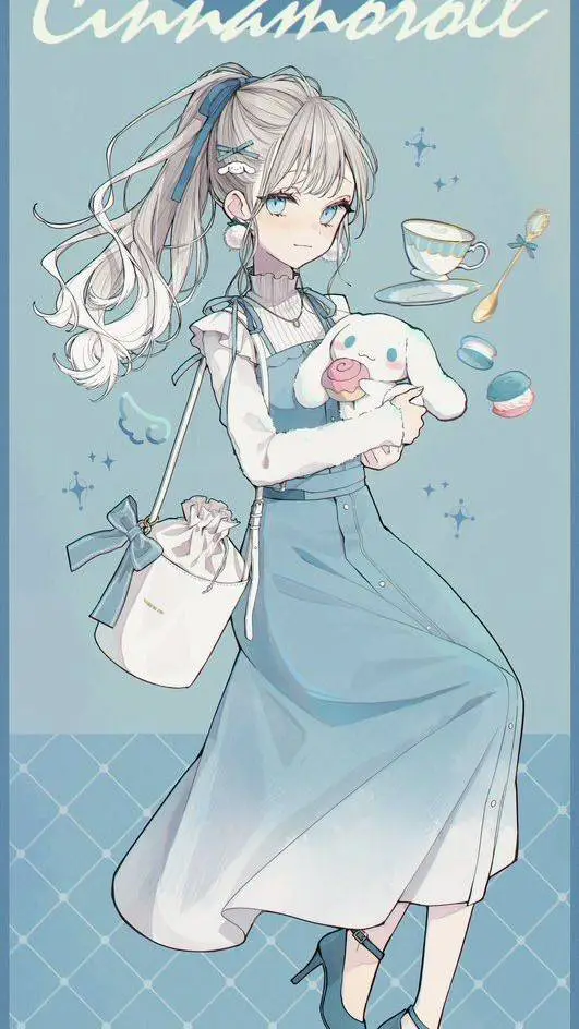 ai character: cinamoroll ROSHANA background