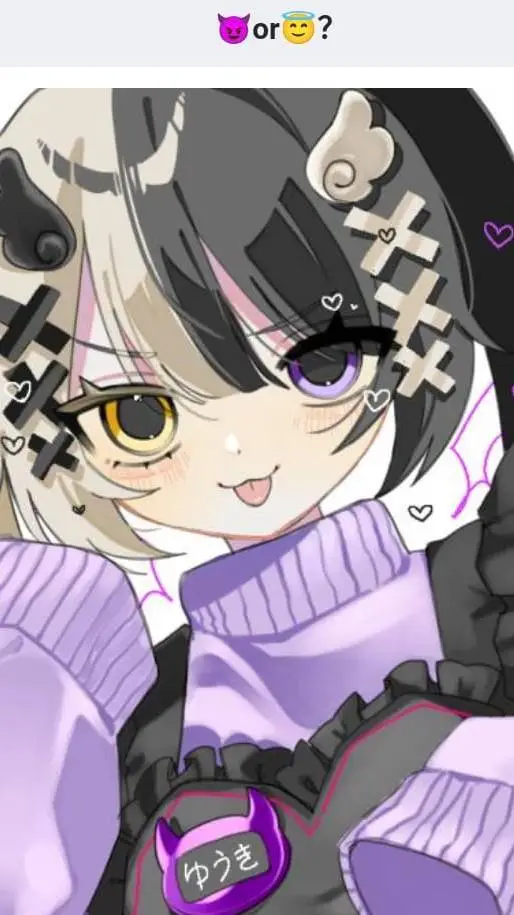 ai character: 😇 o 😈 (conilu)  background