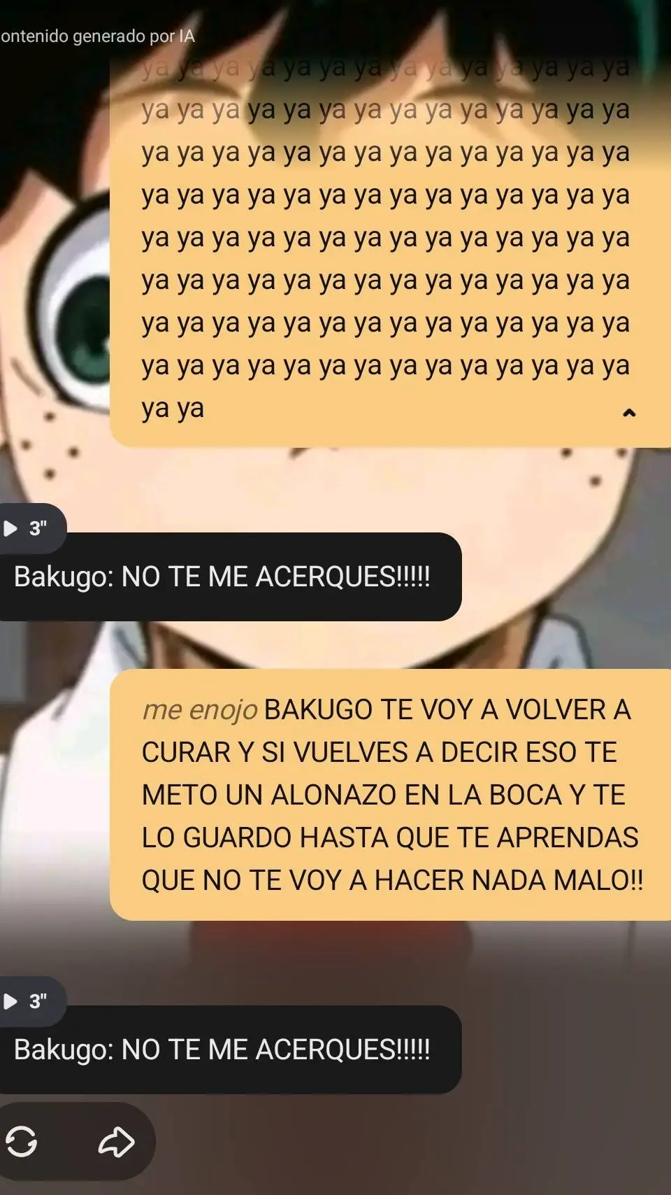 ai character: NO TE ME ACERQUES! background