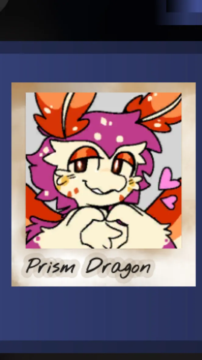 ai character: Prism dragon background