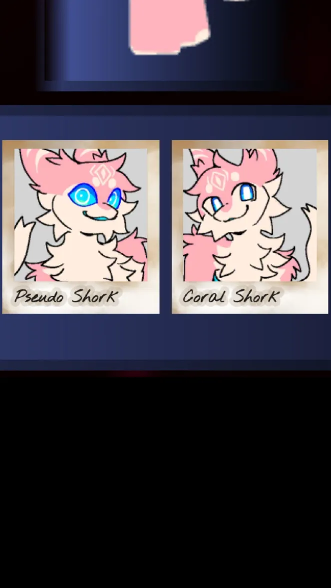 ai character: Pseudo & coral background