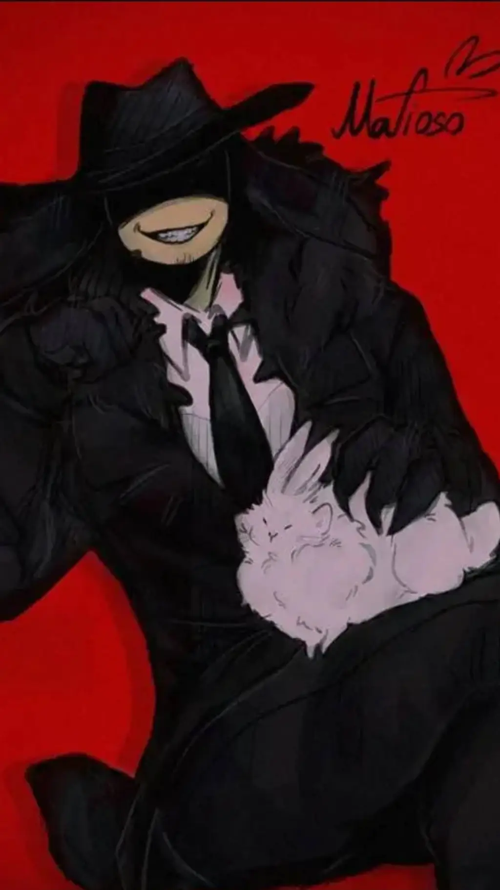 ai character: ~🖤Doublefedora!🩶~ background