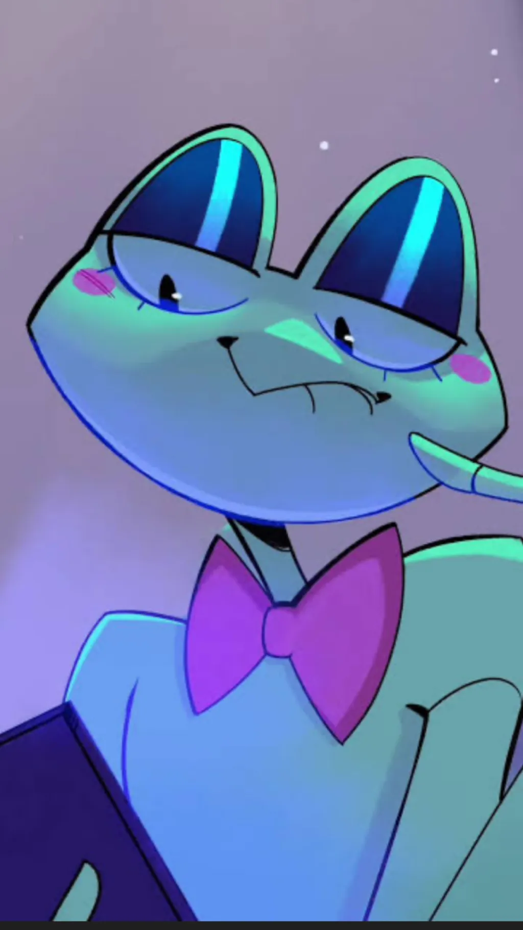 ai character: JAX x RIBBIT background