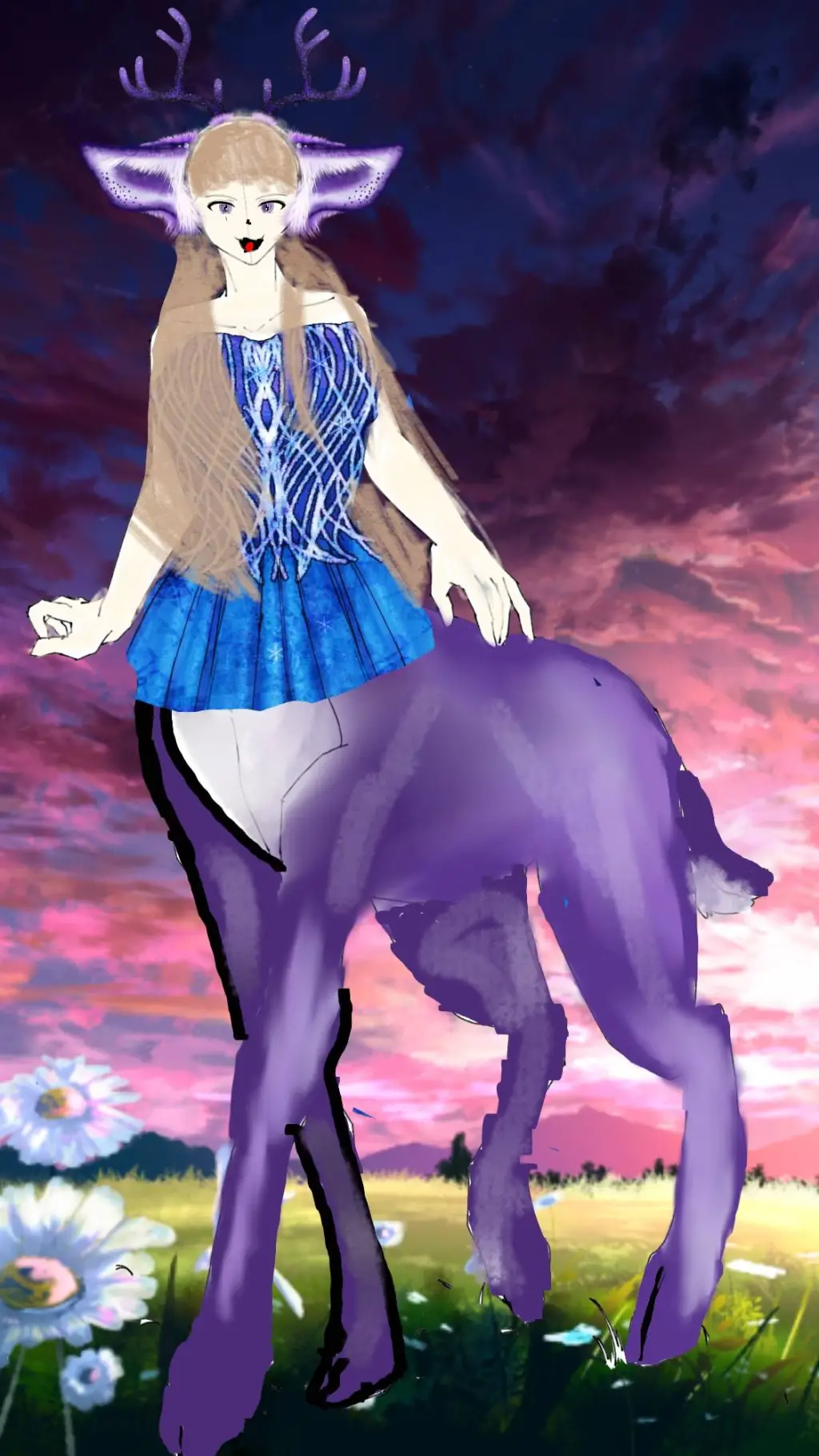 ai character: moon background