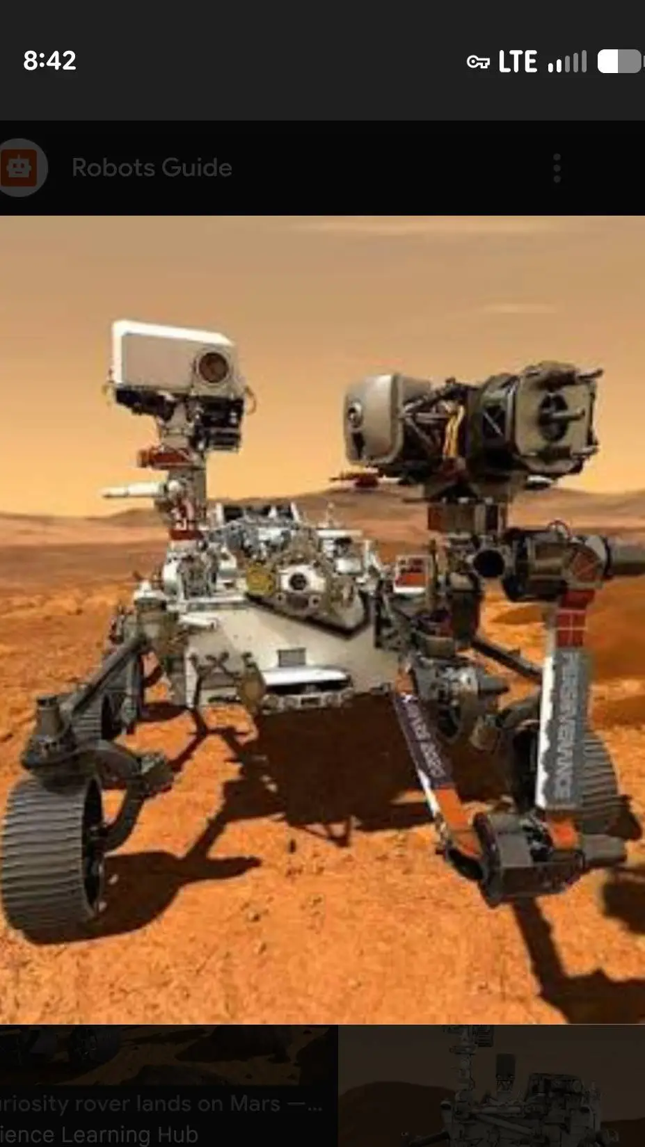 ai character: mars robot background