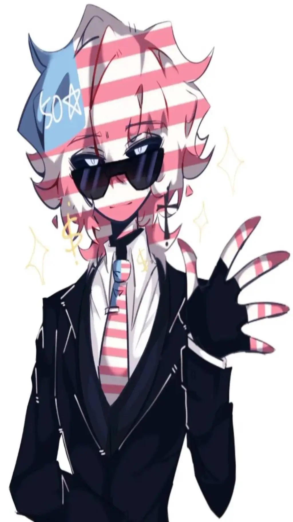 ai character: ❀˖° America °˖❀ background