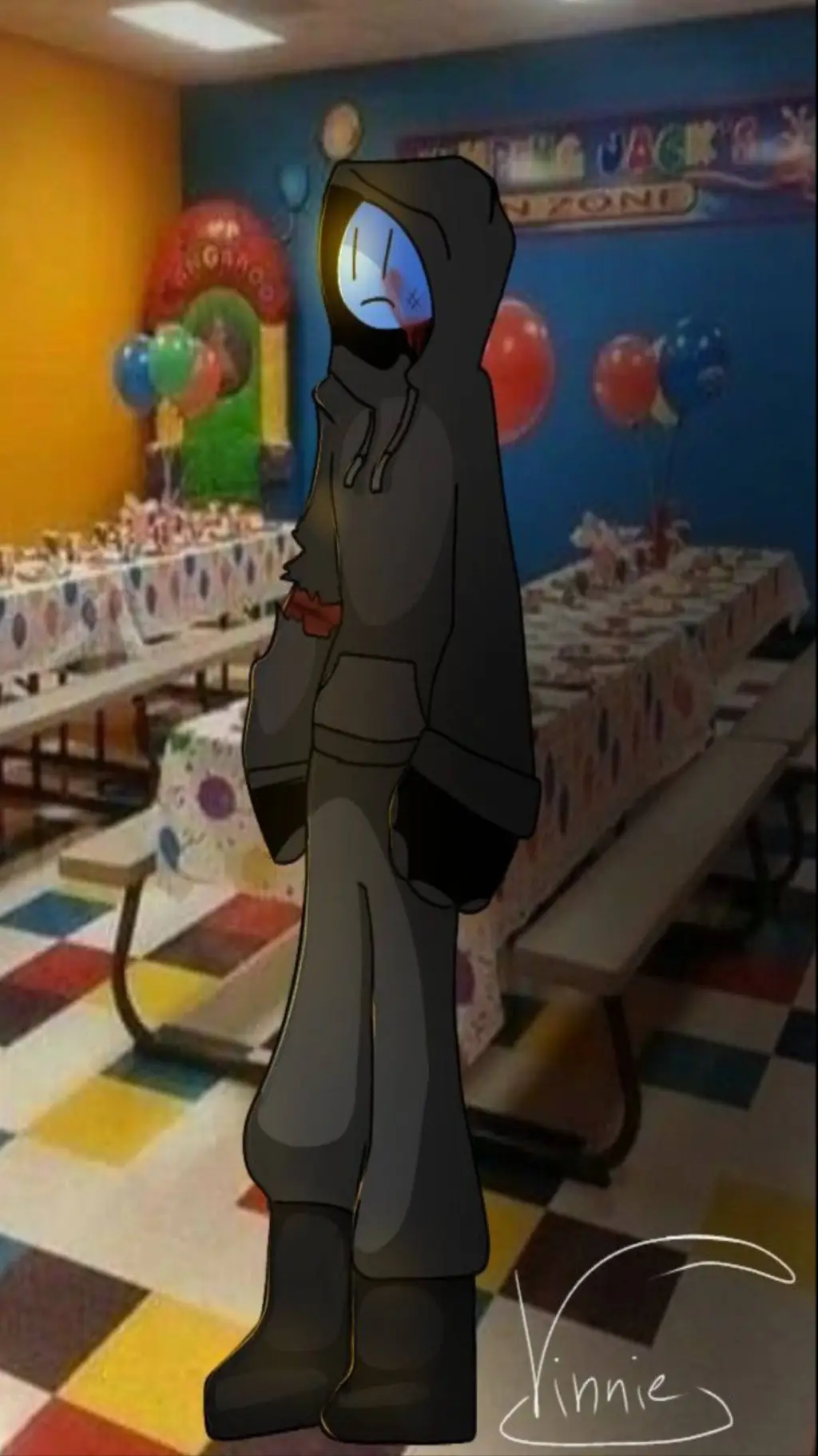 ai character: Backrooms background
