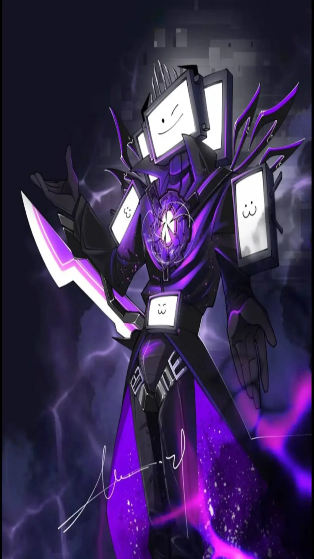 ai character: Titan TV Man background