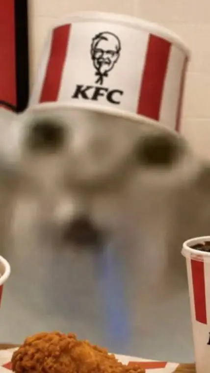 ai character: { KFC } background