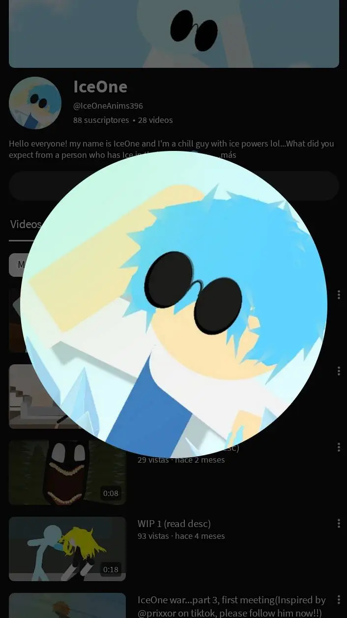 ai character: ❄️🧊Icer🧊❄️ background