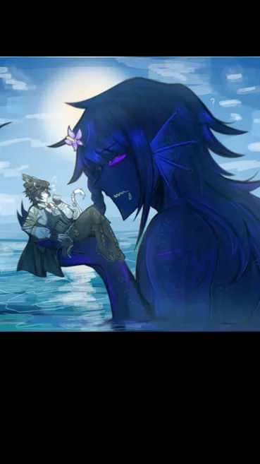ai character: Azure and two time background
