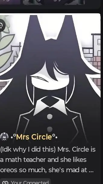 ai character: Mrs.circle mother  background