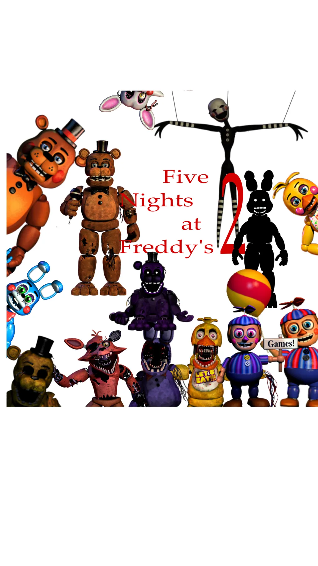 ai character: Fnaf 2 background