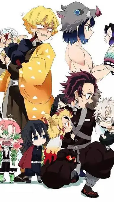 ai character: kny pilier enfant  background