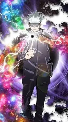 ai character: Gojo+Demon slayers background