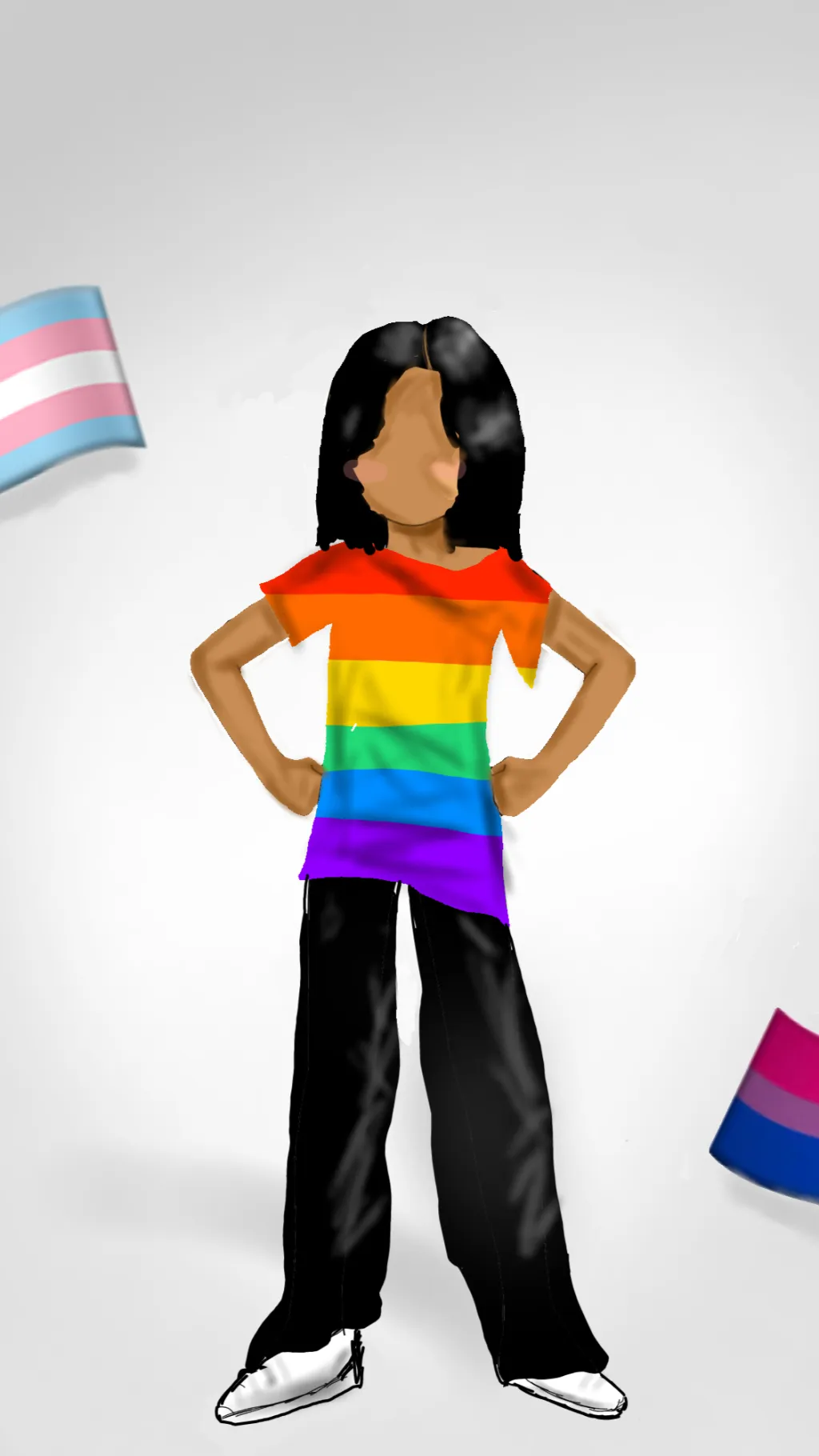 ai character: HAPPY PRIDE MONTH background