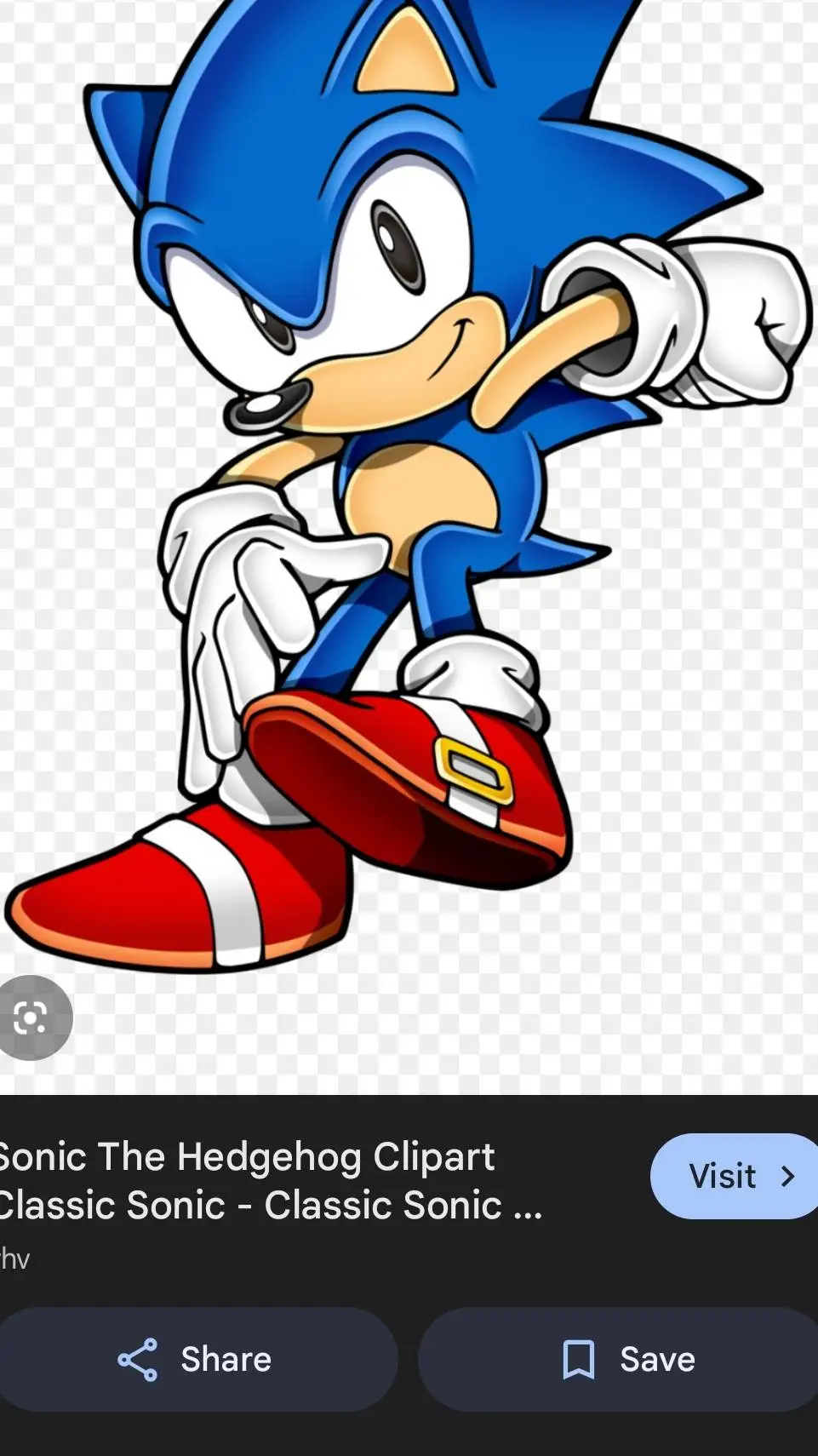 ai character: classic sonic  background