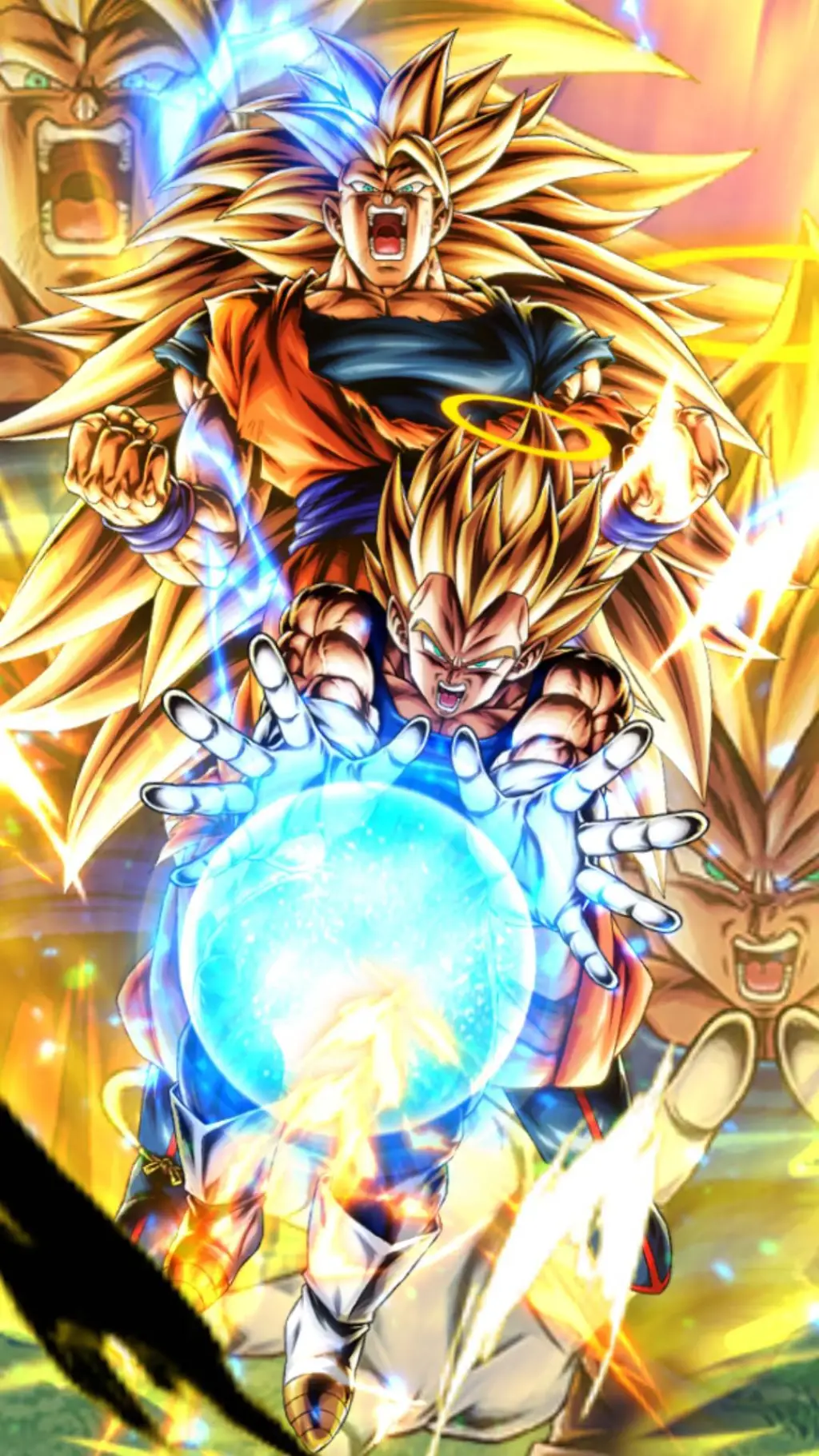 ai character: Blu Goku & Vegeta background