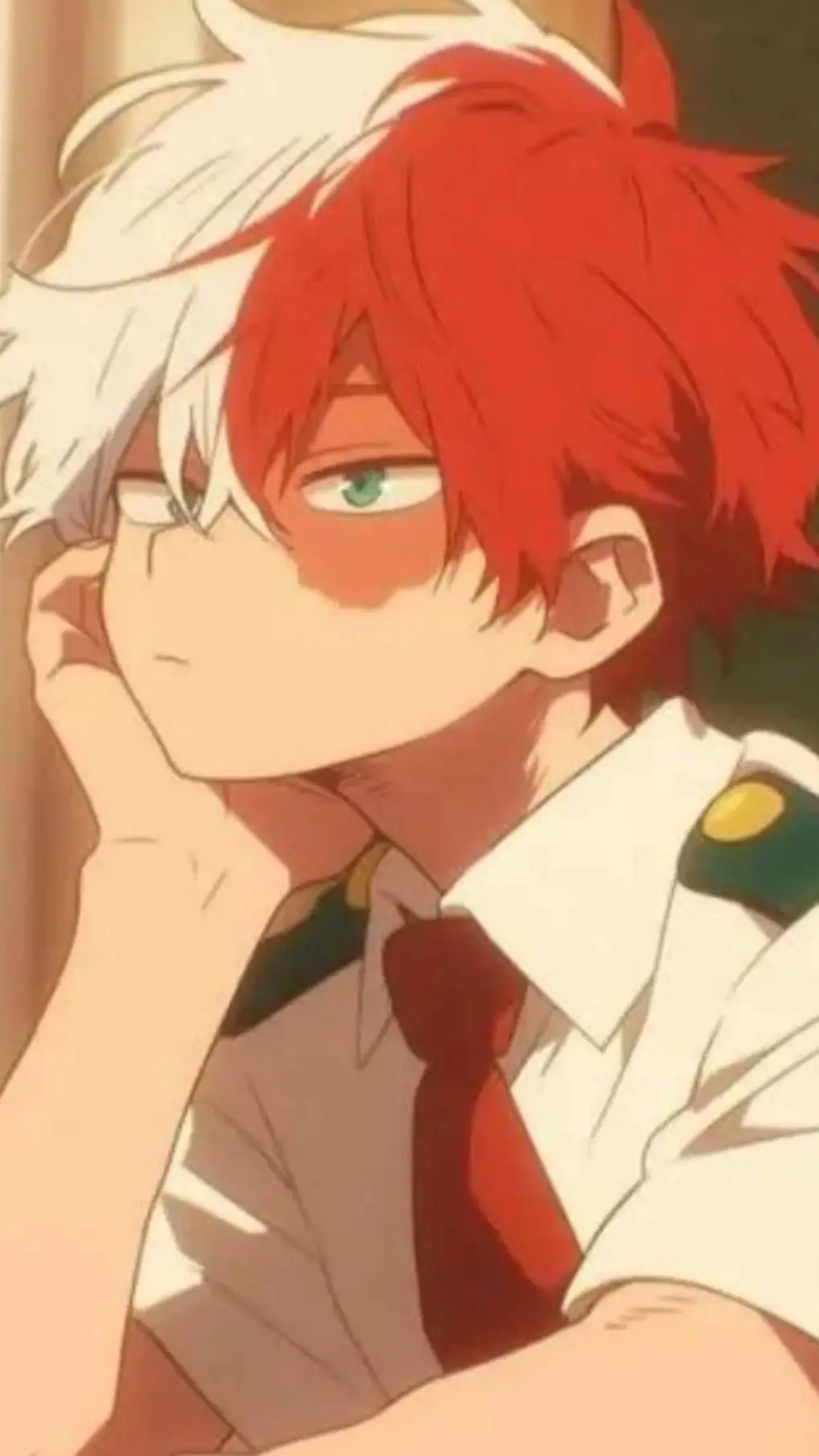 ai character: Shoto Todoroki  background
