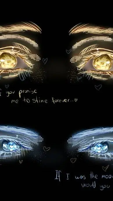 ai character: The moon and sun background