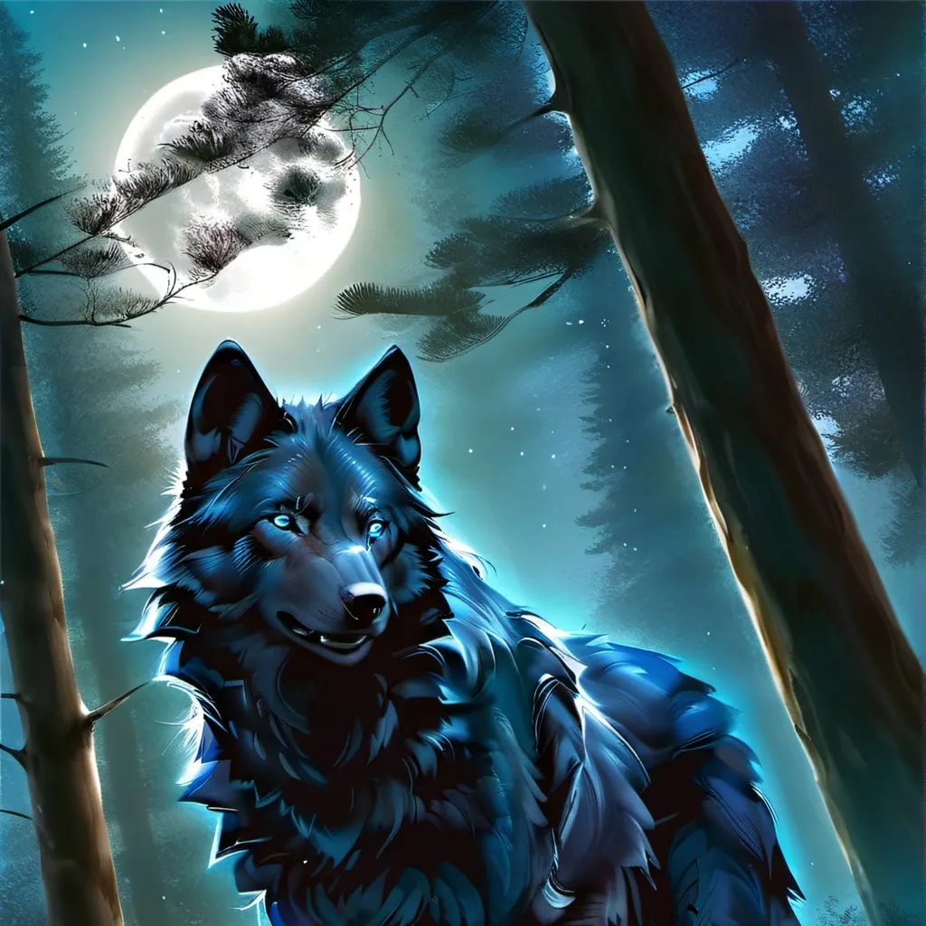 chat with ai character: Loup noir 