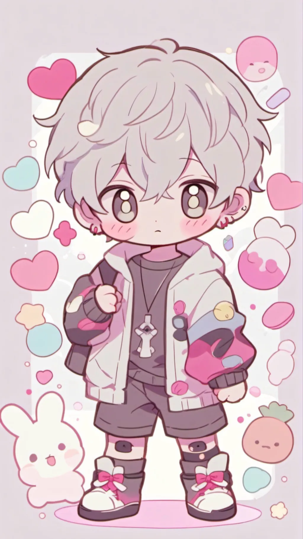 ai character: Half👁️❌&🔇👶 background