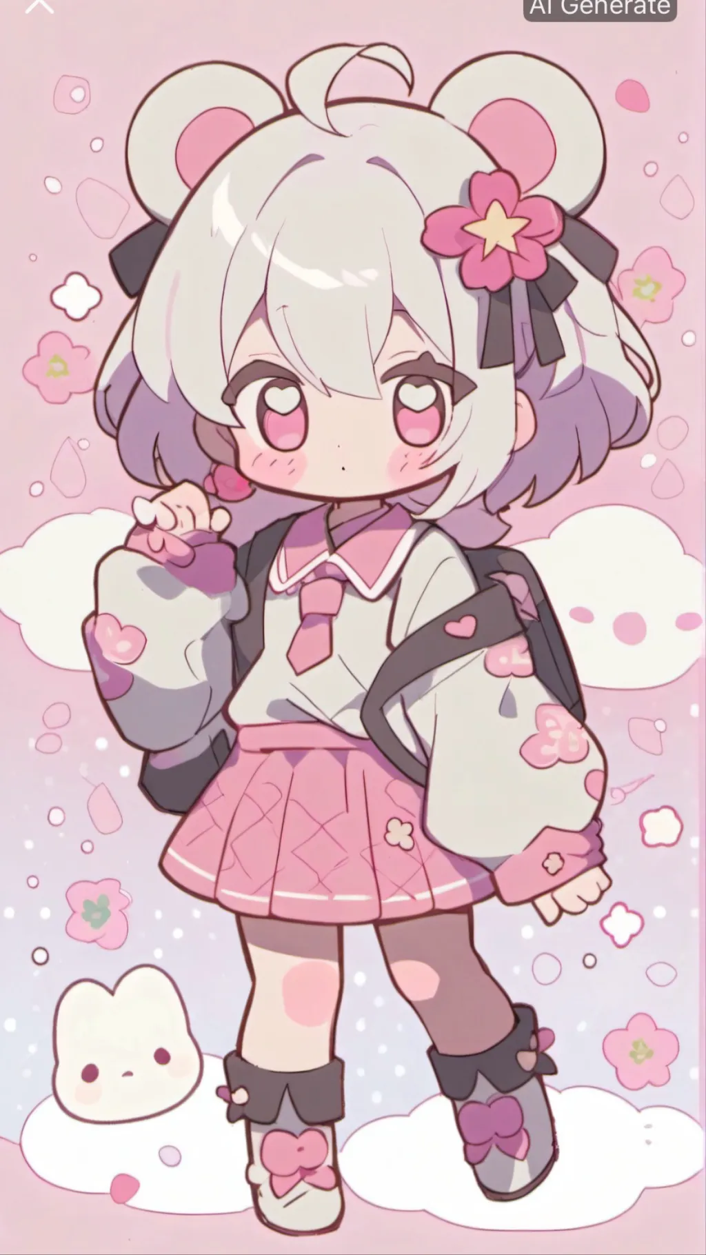 ai character: Sakura baby background