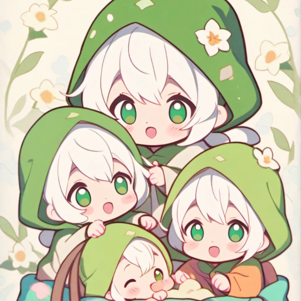 chat with ai character: 4 babies