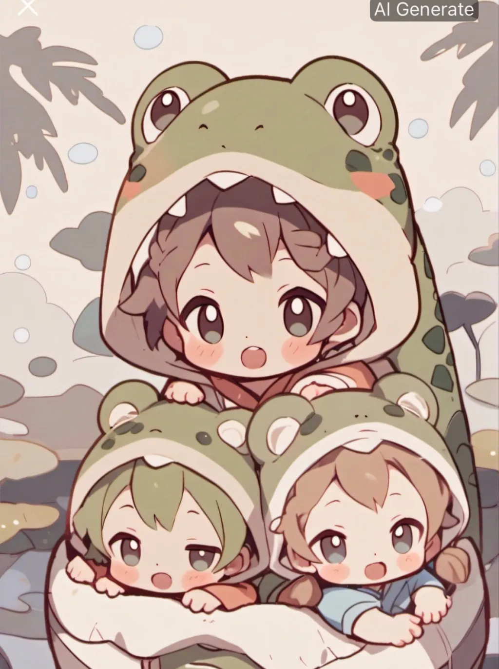 chat with ai character: Crocodile babies