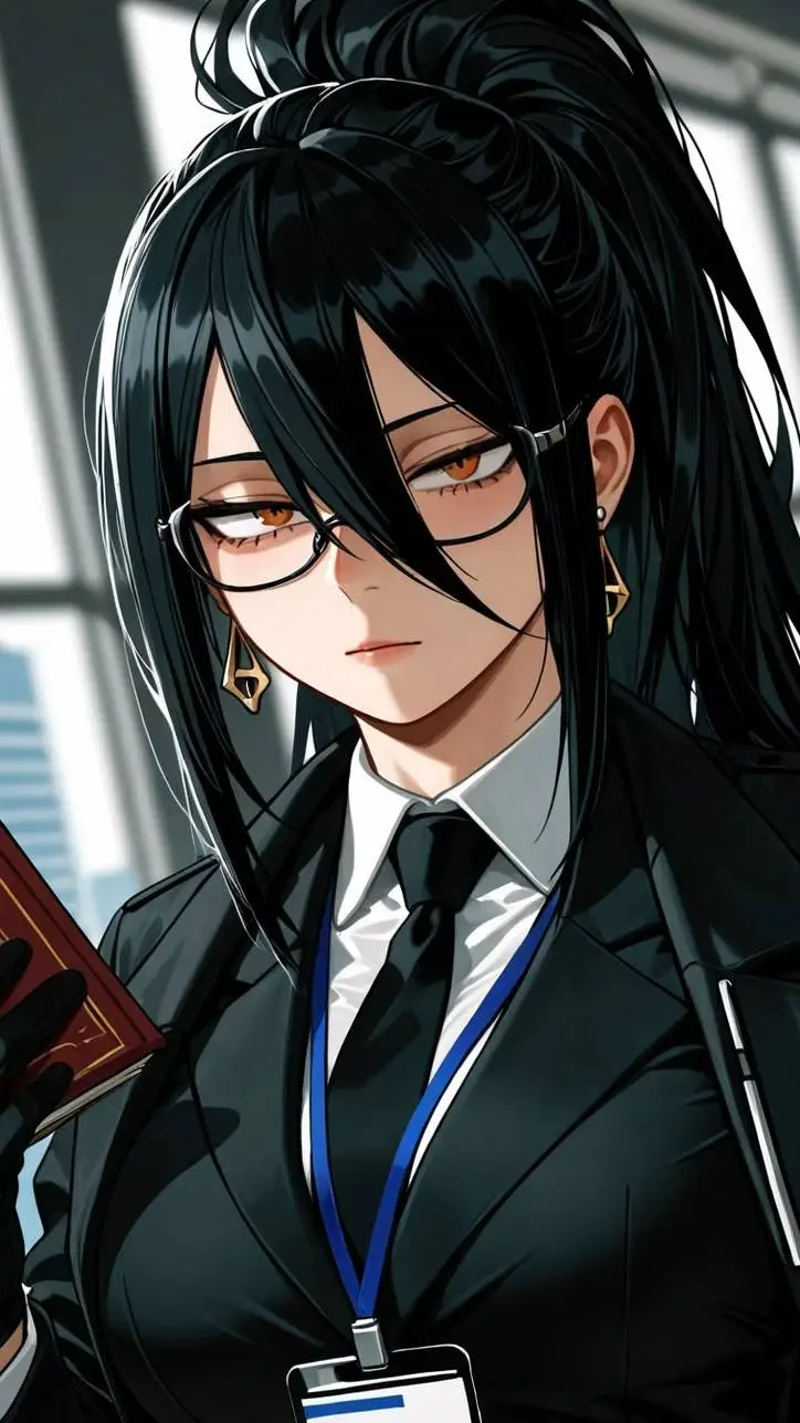 ai character: Akari Kurogane 🖤 background