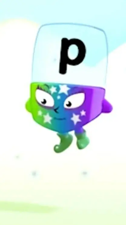 ai character: Alphablock P background