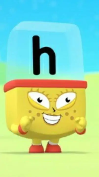 ai character: Alphablock H background